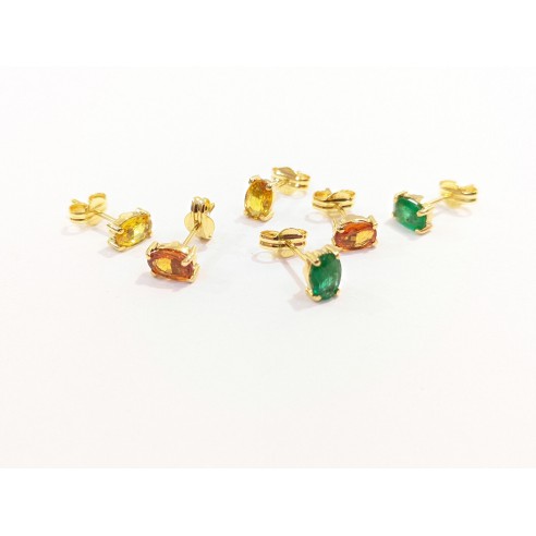 Pendientes piedras de color