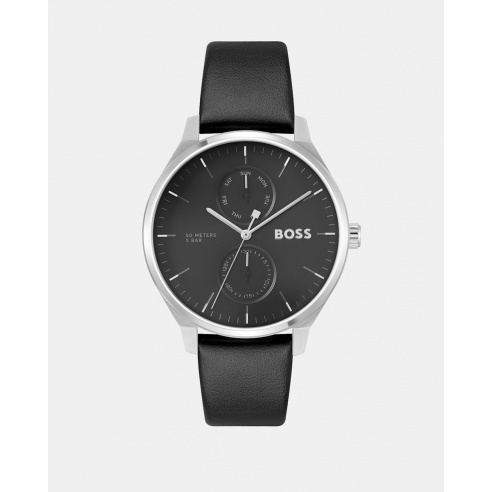 Reloj de hombre Tyler  de cuero negro