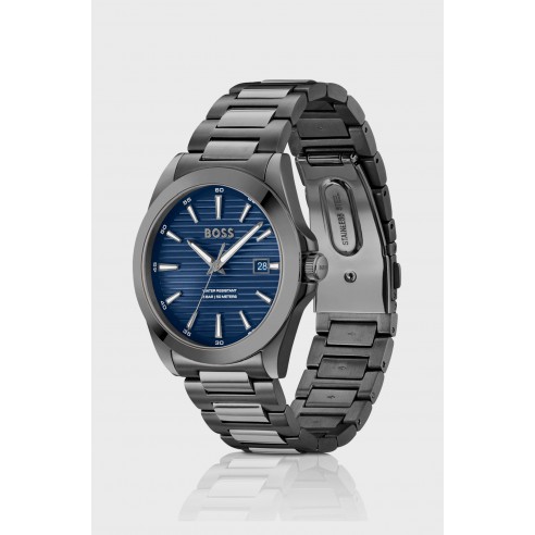 Reloj chapado en gris con esfera...