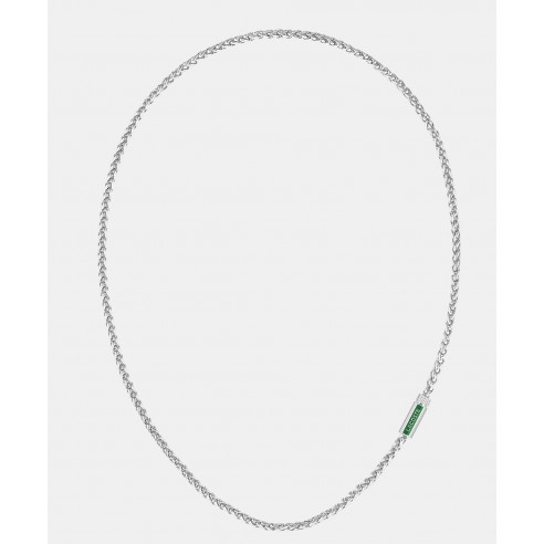 Lacoste Collar de hombre Spelt de acero