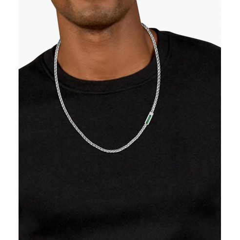 Lacoste Collar de hombre Spelt de acero