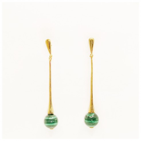 Pendientes "Malaquita"