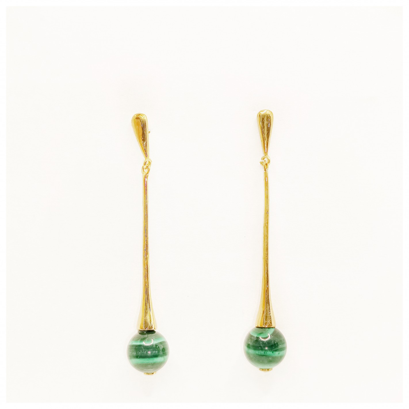 Pendientes "Malaquita"