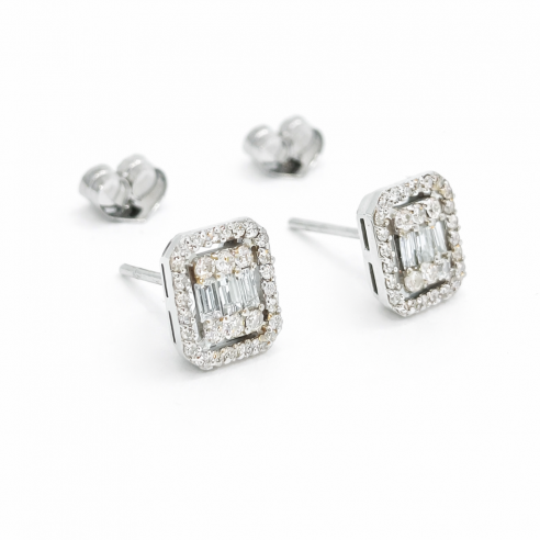 Pendientes Oro blanco