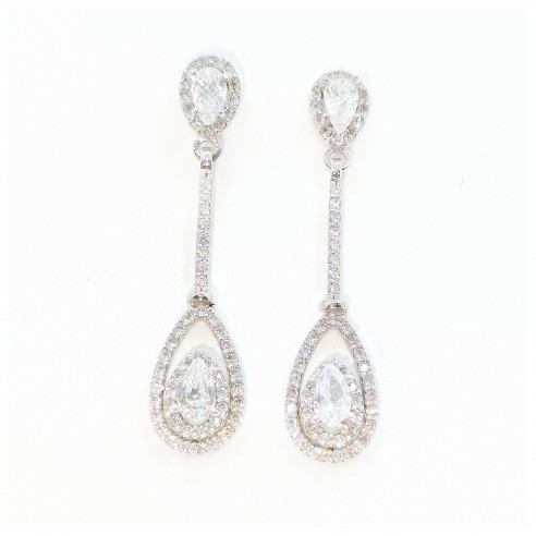 Pendientes oro blanco