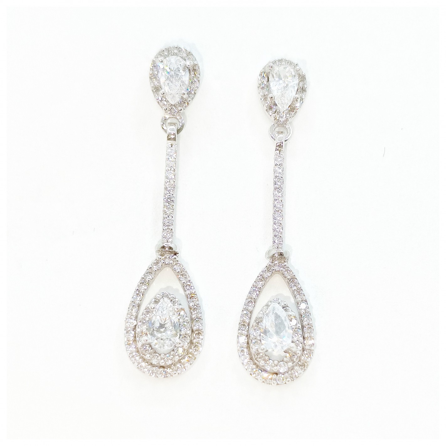 Pendientes oro blanco