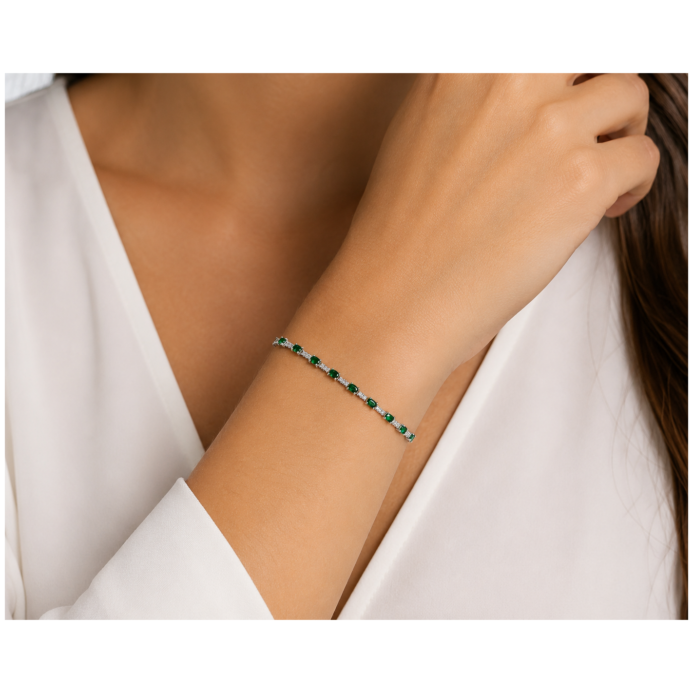 Pulsera de plata circonitas... 2
