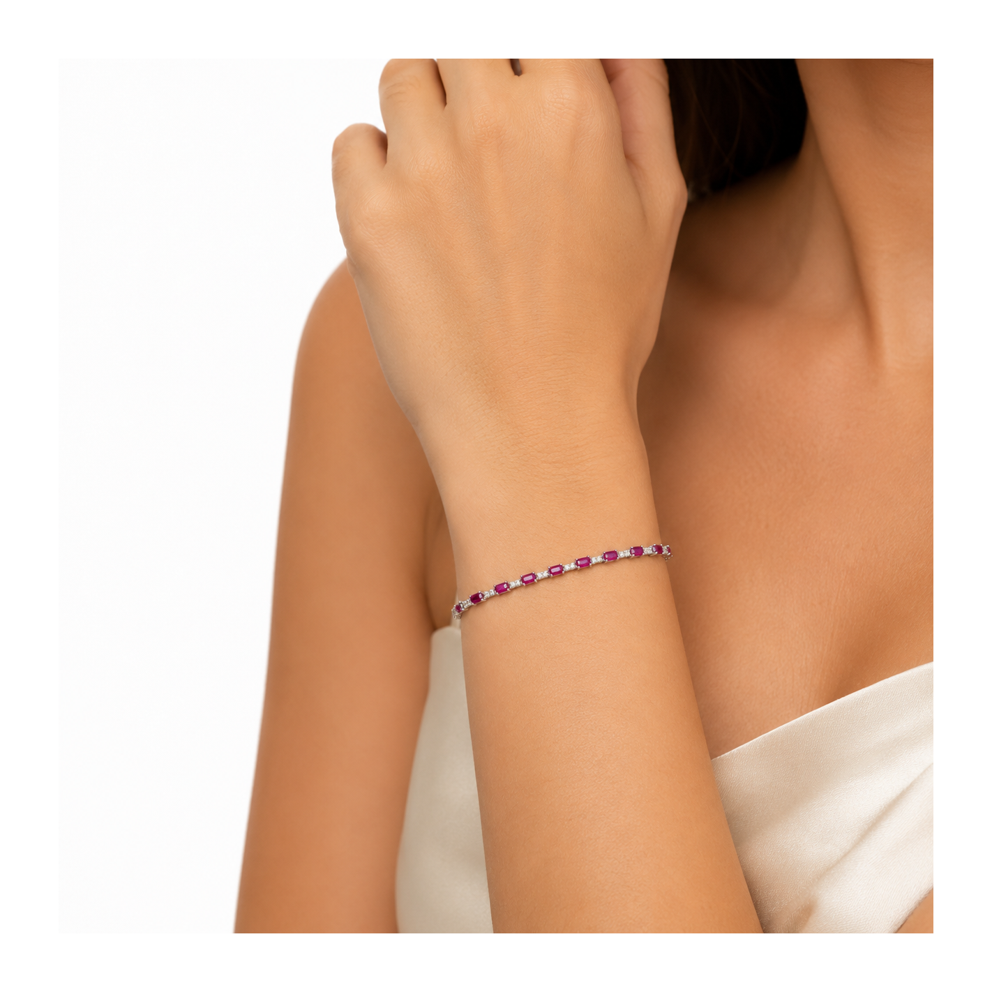 Pulsera de plata circonitas... 2