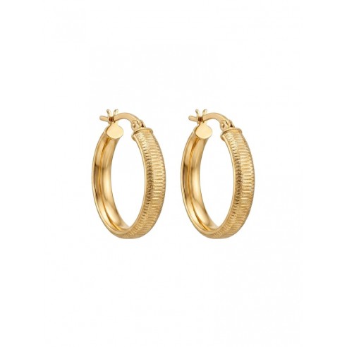 Pendientes aros estriados